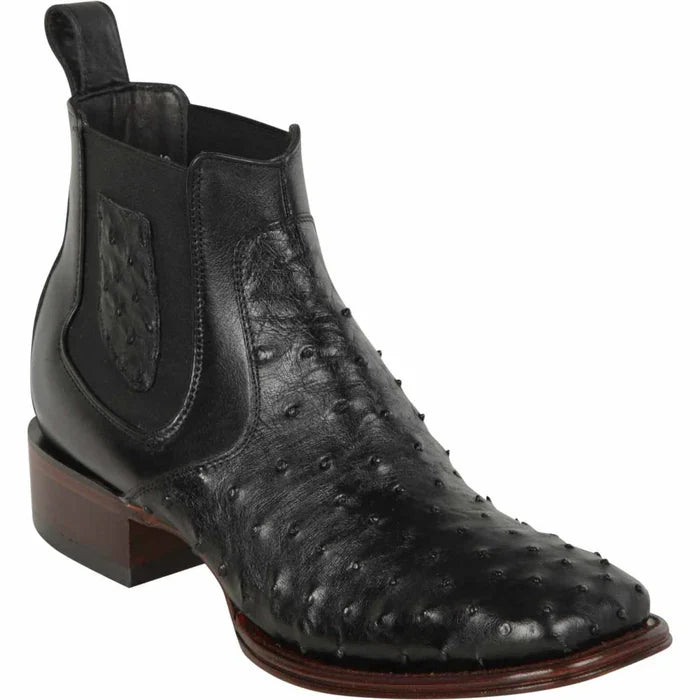 Botin Vaquero de Avestruz Original Horma Cuadrada LAB