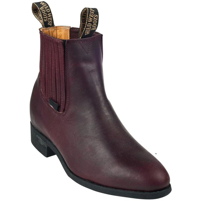Botines Charros de Cuero Napa Original Color Vino WW