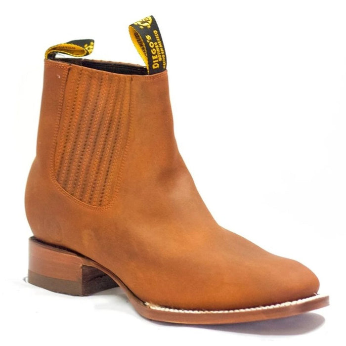 Botines Charros de Nobuck Punta Cuadrada Color Shedron DIE