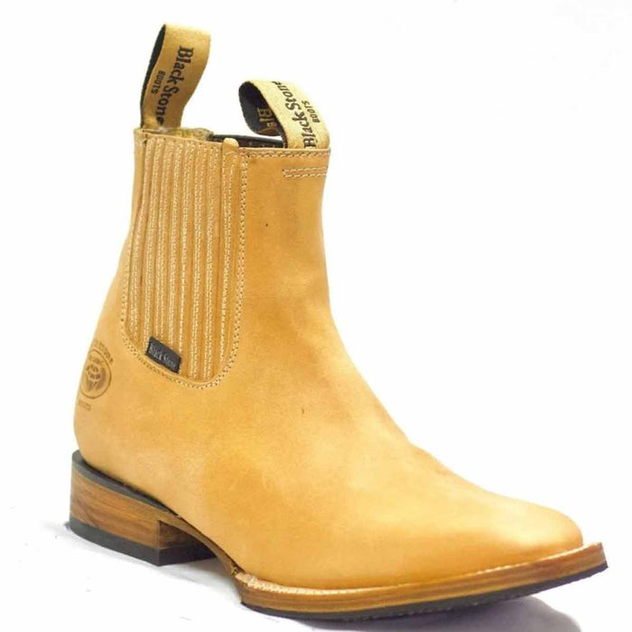 Botines Charros de Nobuck Punta Cuadrada DIE