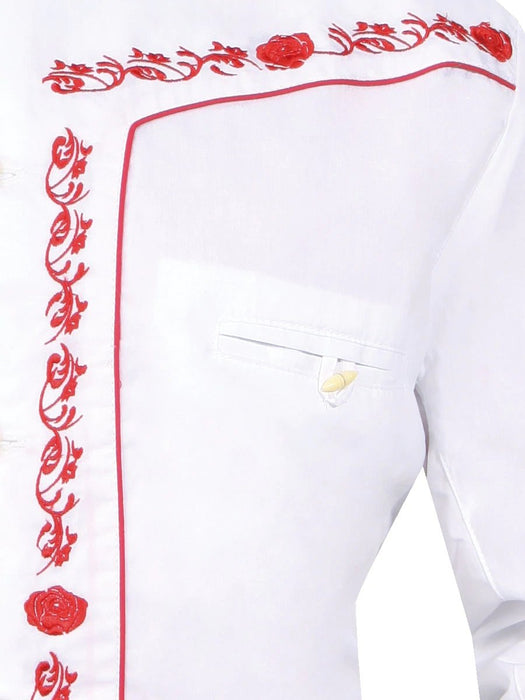 Camisa Charra Bordada El Senor de los Cielos Blanco GEN