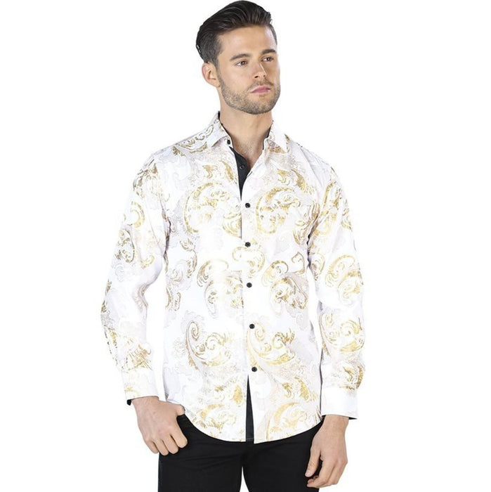 Camisa de Moda El Senor de los Cielos Color Oro y Blanco GEN
