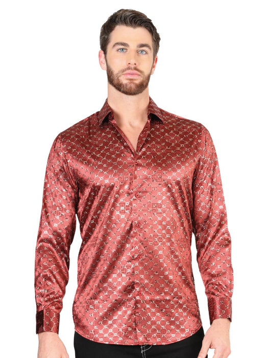 Camisa de Moda El Senor de los Cielos Color Vino y Gold GEN
