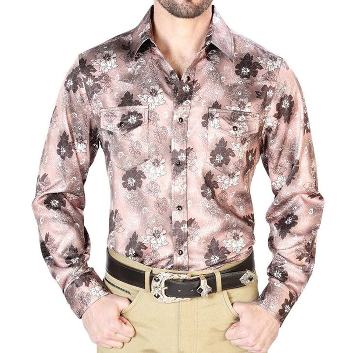 Camisa Vaquera de Moda El Senor de los Cielos Cafe Claro GEN