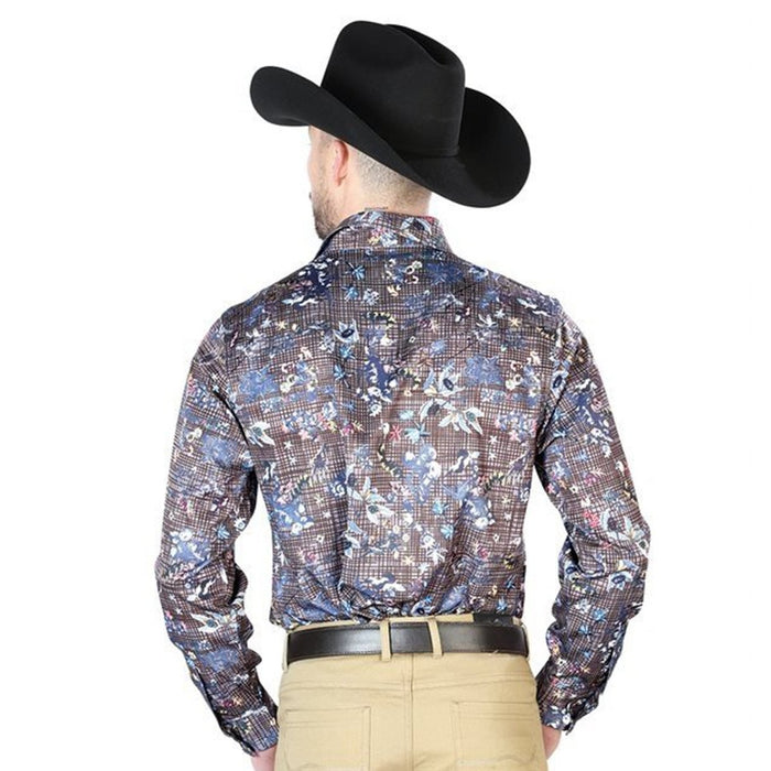 Camisa Vaquera de Moda El Senor de los Cielos Color Navy Floral GEN