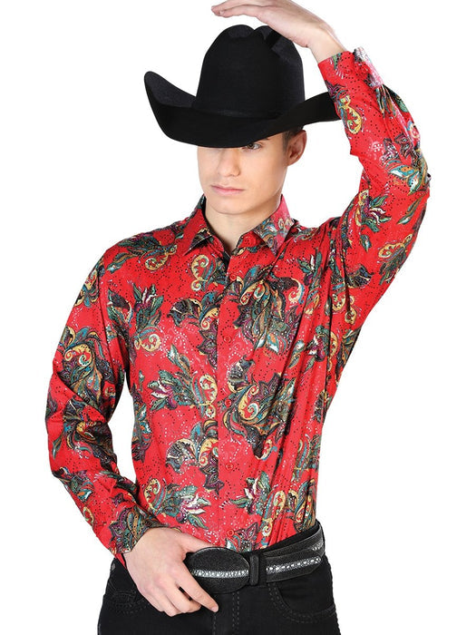 Camisa Vaquera de Moda El Senor de los Cielos Color Rojo GEN