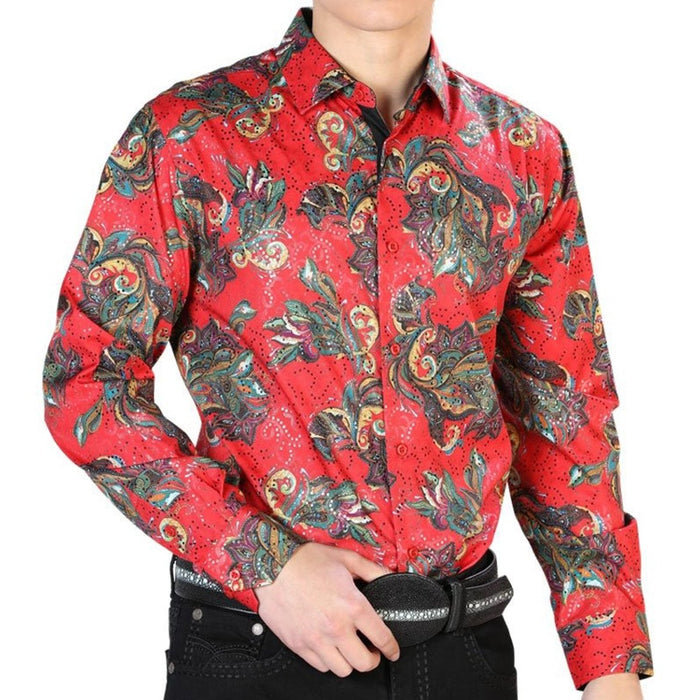 Camisa Vaquera de Moda El Senor de los Cielos Color Rojo GEN