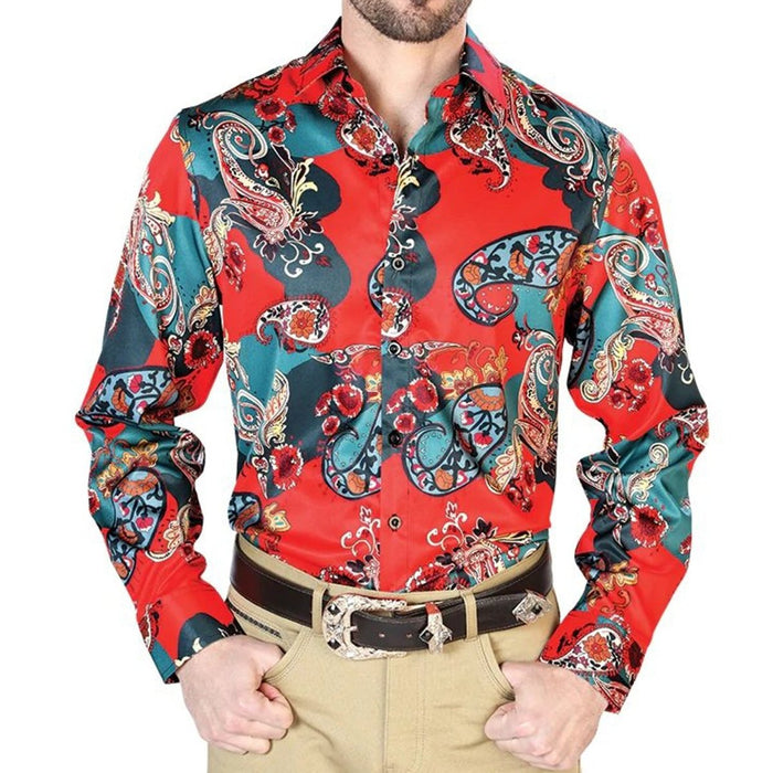 Camisa Vaquera de Moda El Senor de los Cielos Roja GEN