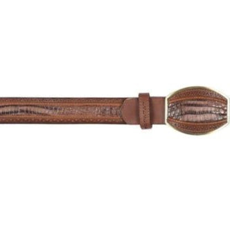 Cinto Corte Laser de Cocodrilo Belly Original Color Cafe Porto - Los Altos Boots
