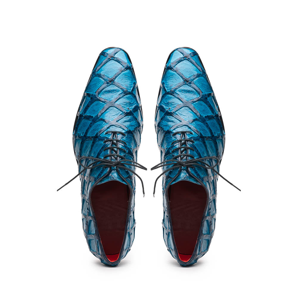 Marco Di Milano Olivieri: Caribbean Blue Leather Shoes