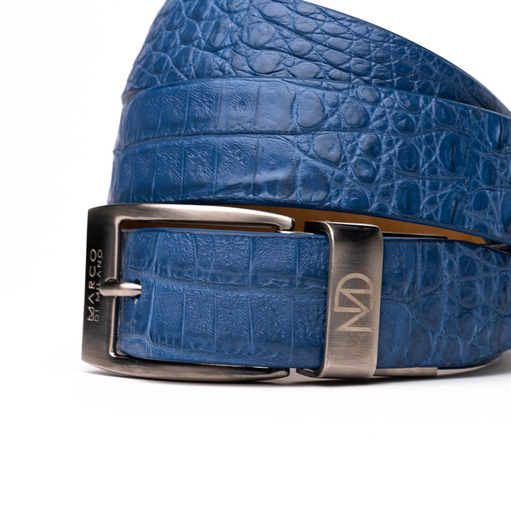 Marco Di Milano Riccardo Belt - Blue Leather Loafer