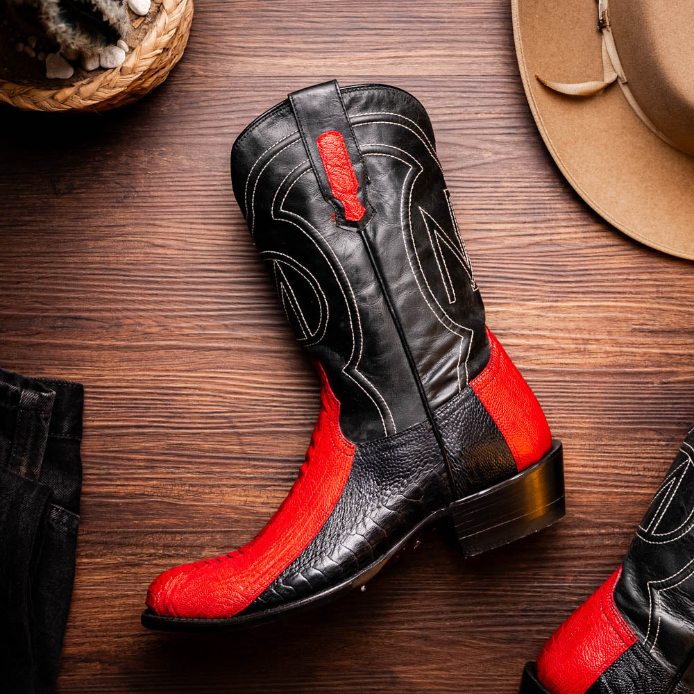 Marco_Di_Milano Denver Red/Black Leather Luxury Shoe