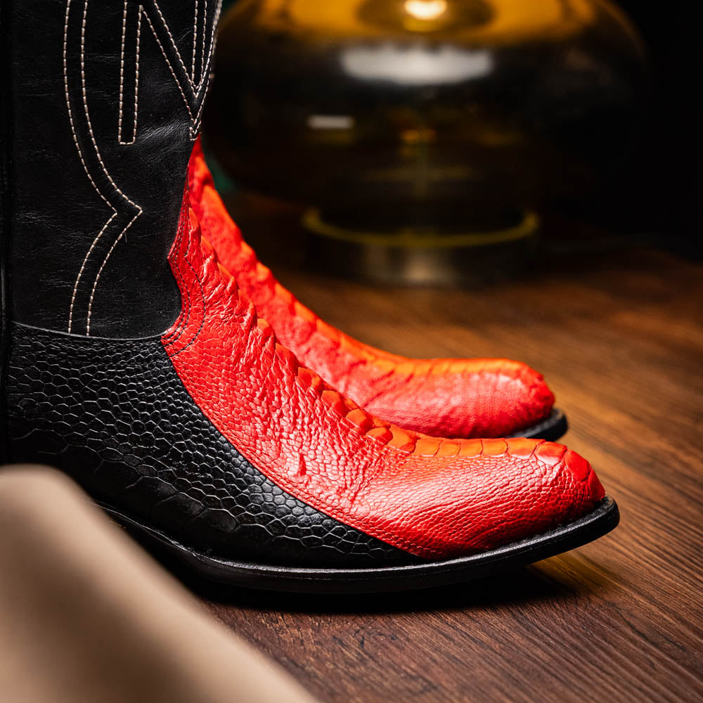Marco_Di_Milano Denver Red/Black Leather Luxury Shoe