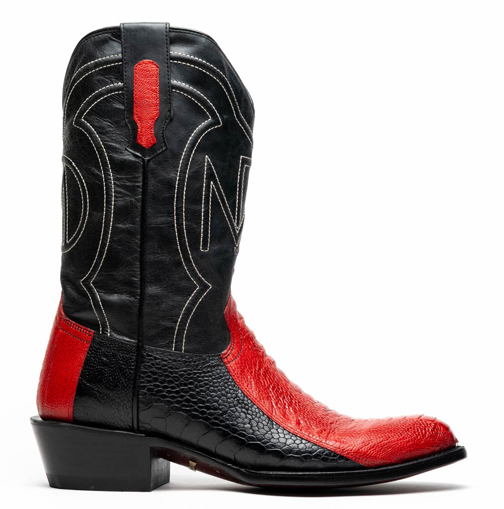 Marco_Di_Milano Denver Red/Black Leather Luxury Shoe