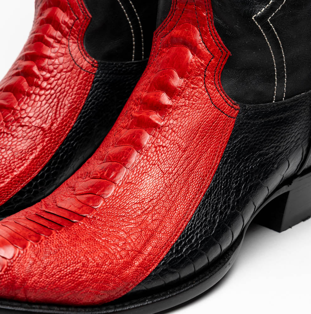 Marco_Di_Milano Denver Red/Black Leather Luxury Shoe
