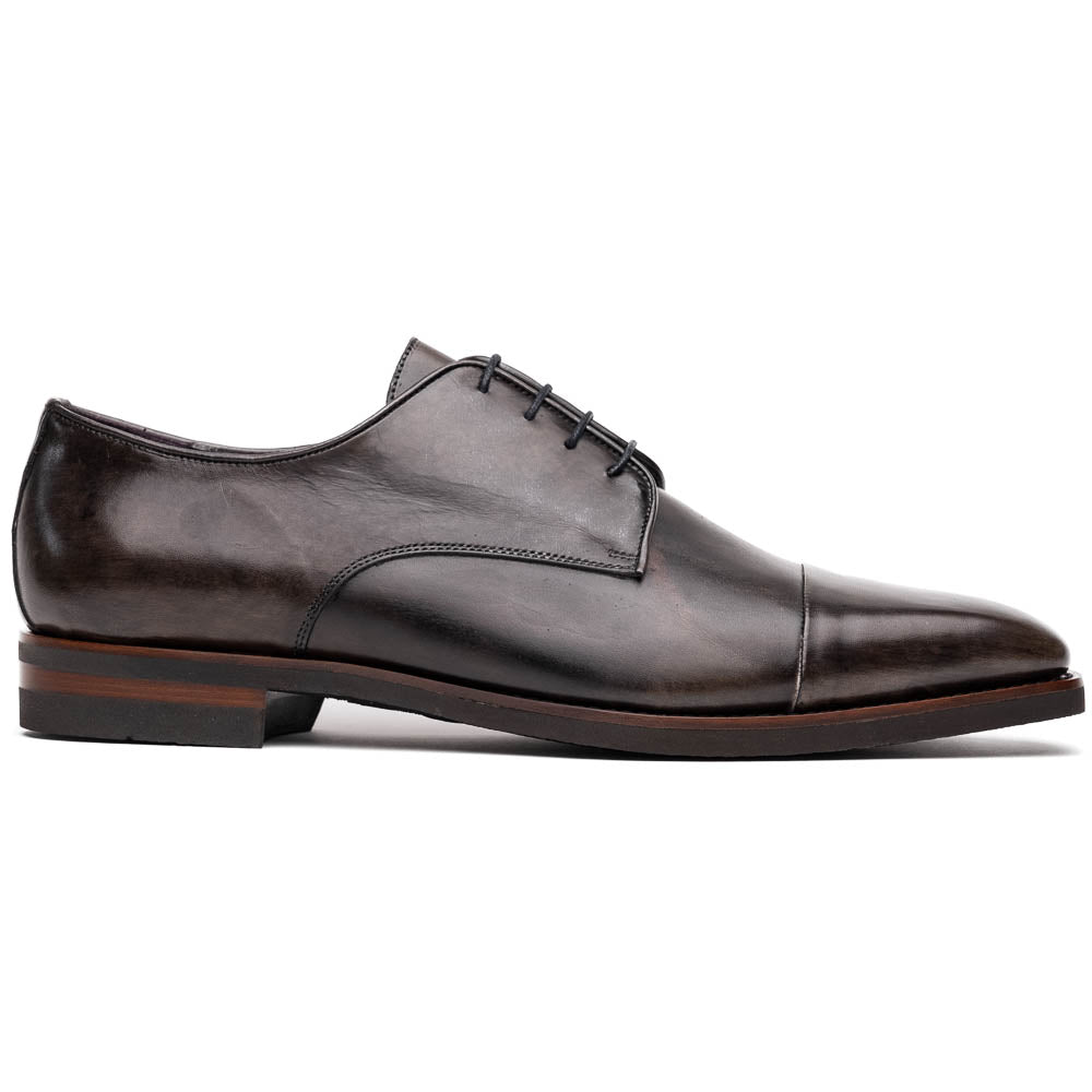 Zelli Enzo Classic Cap Toe Dress Shoes Crafted in Grey Calfskin