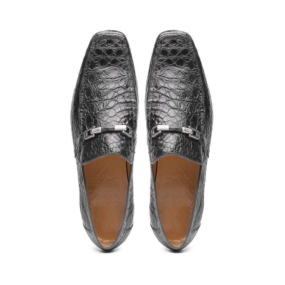 Marco Di Milano Fabro-Tin Gray Leather Loafers