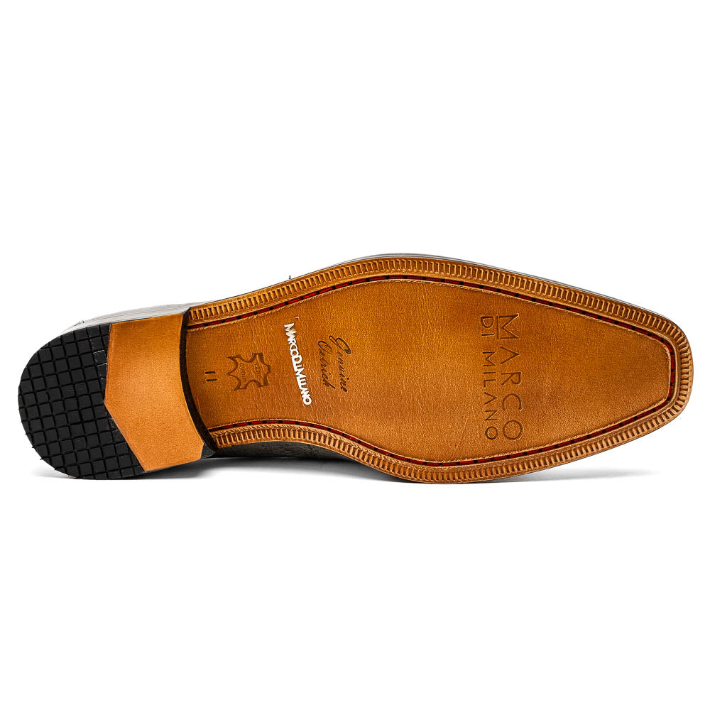 Marco Di Milano Fangio Serpentine Gray Leather Shoes