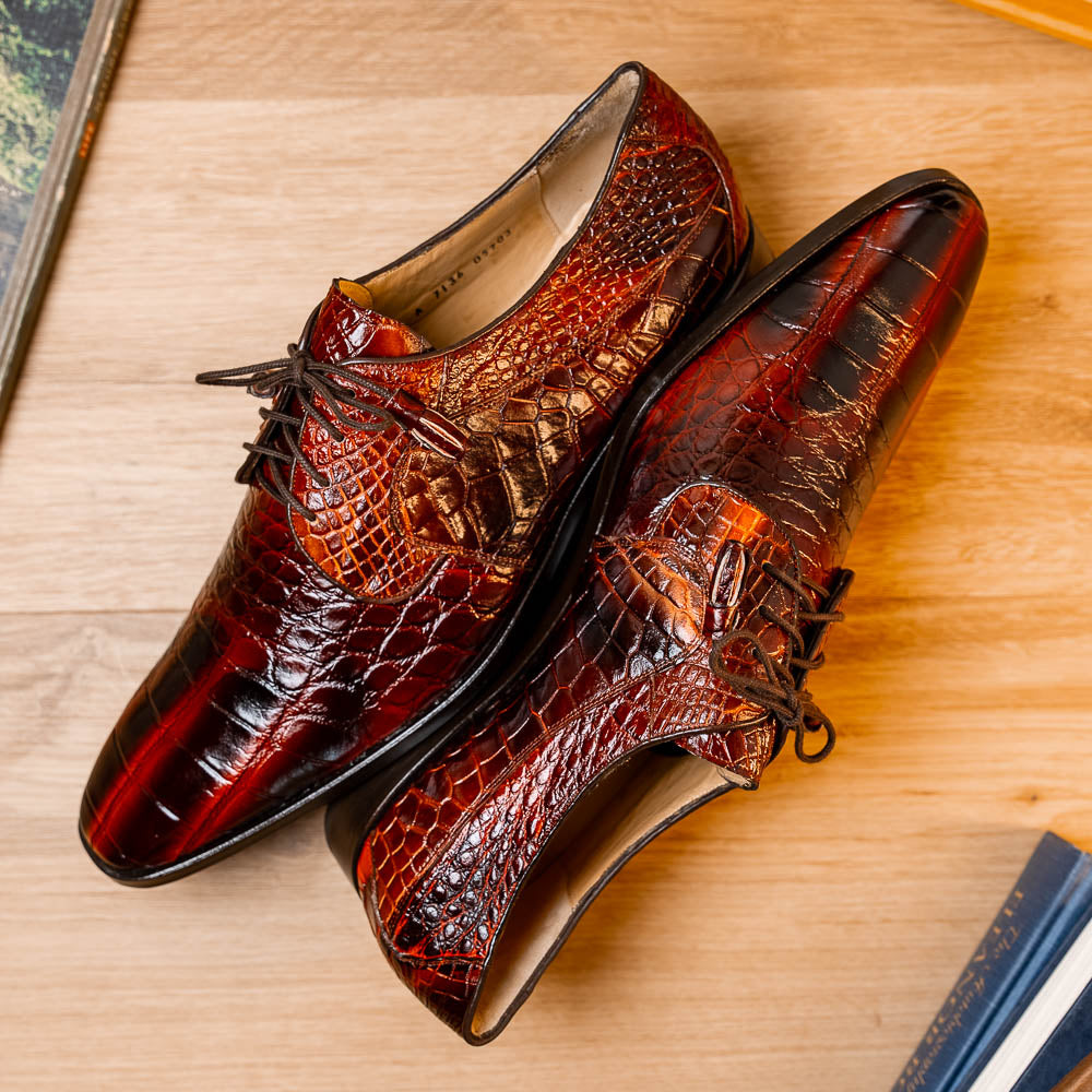 Marco Di Milano Fitipaldi: Rustic Cognac Leather Shoe