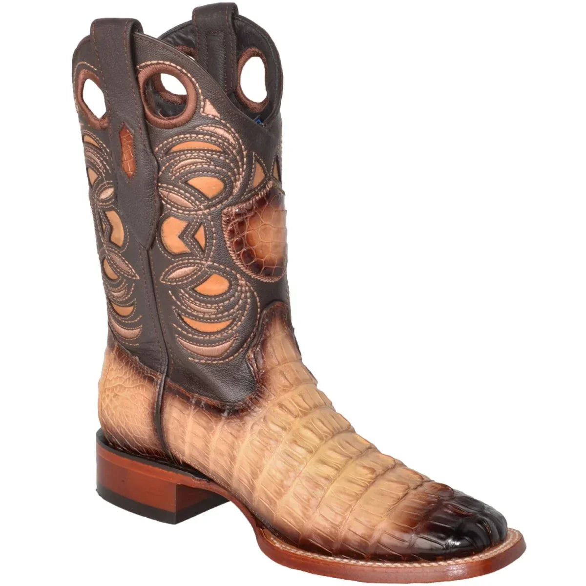 Botas de Cocodrilo Cognac Grabada Horma Rodeo WD-197 main image 1