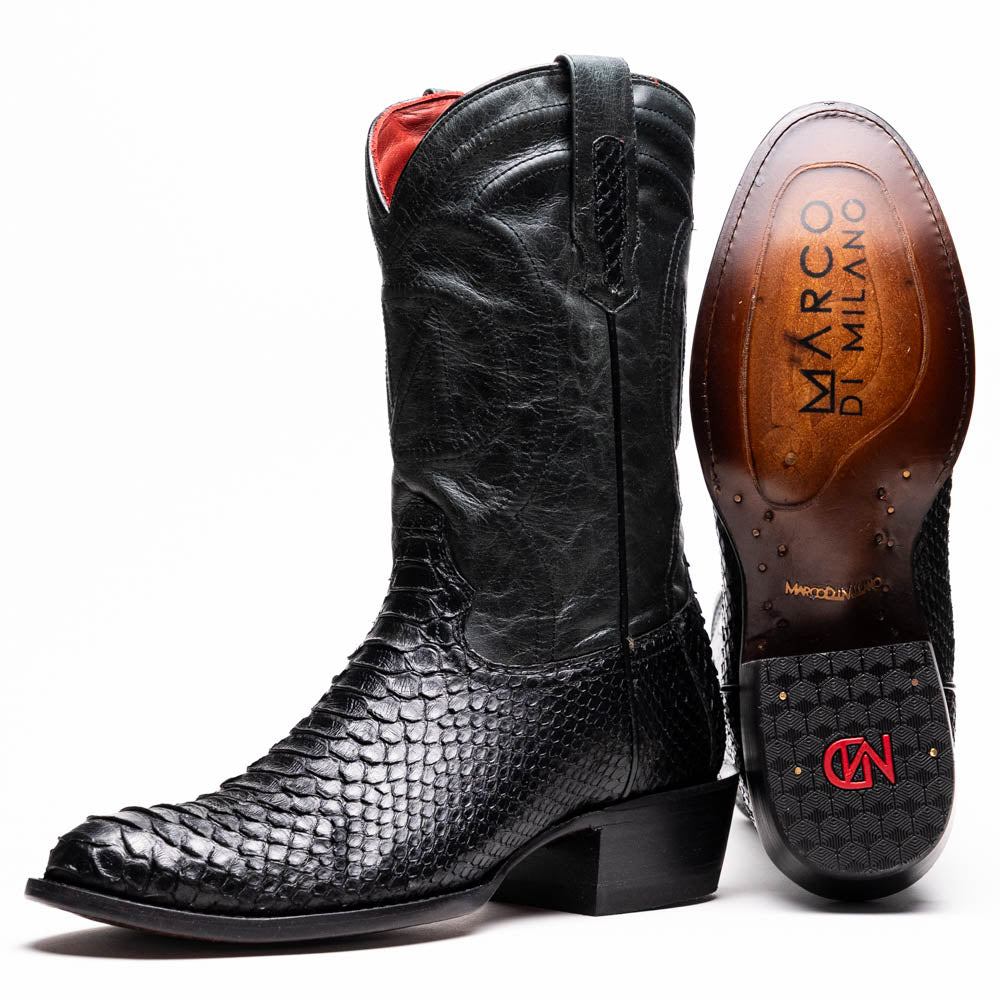 Marco_Di_Milano Kansas Black Luxury Leather Shoe