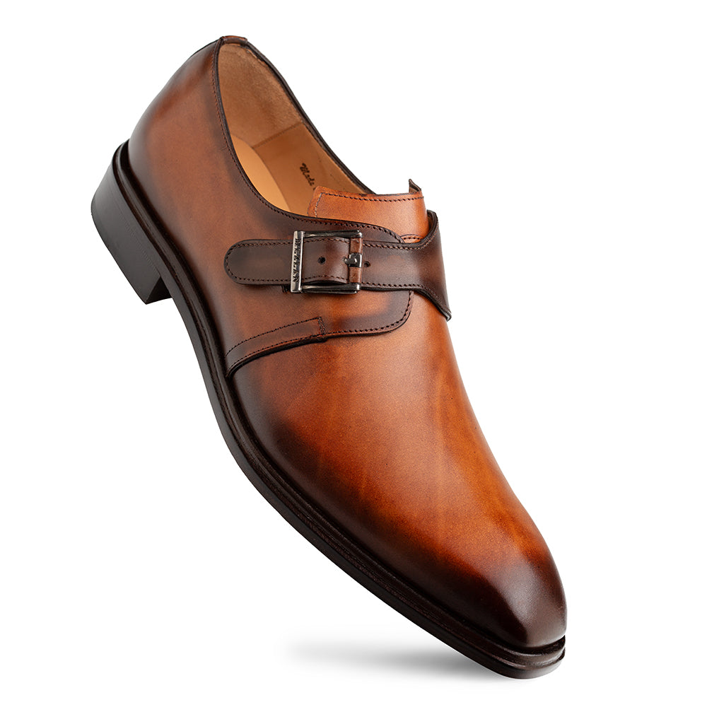 Mezlan Plain Toe Monk Strap Dress Shoe | Luxury Leather