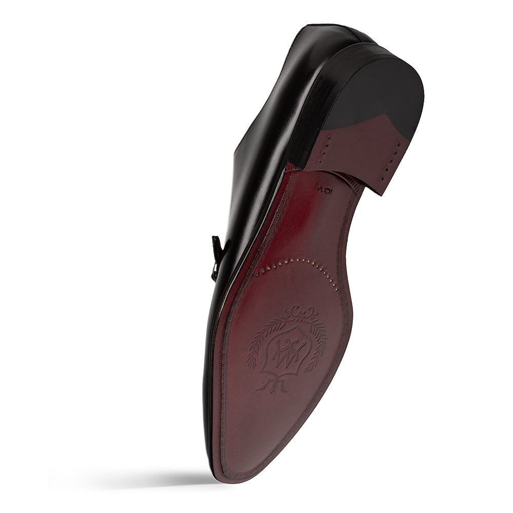 Mezlan Patina Calfskin Side Buckle Oxford