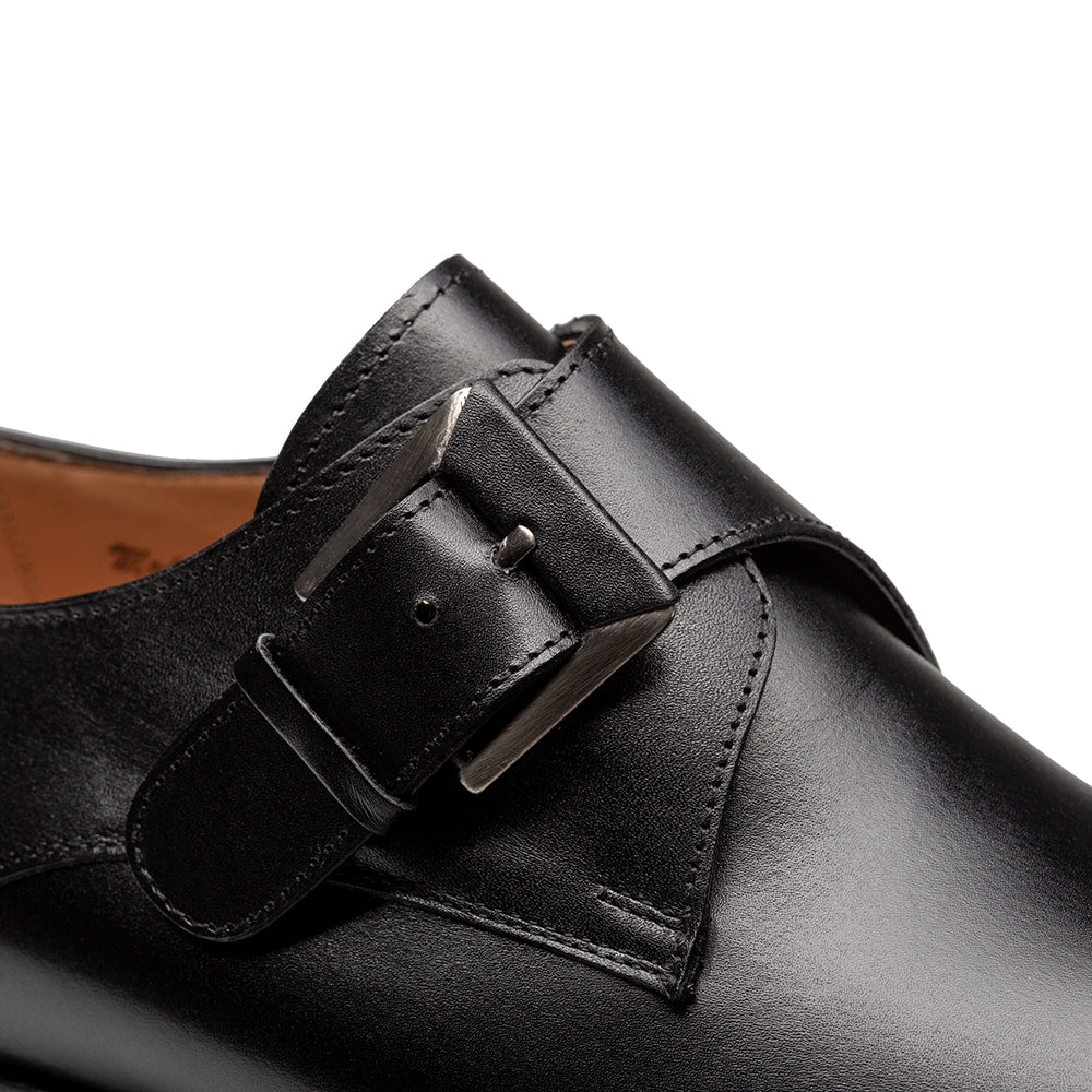 Mezlan Patina Calfskin Plain Toe Monk Shoe - Luxury Italian Leather