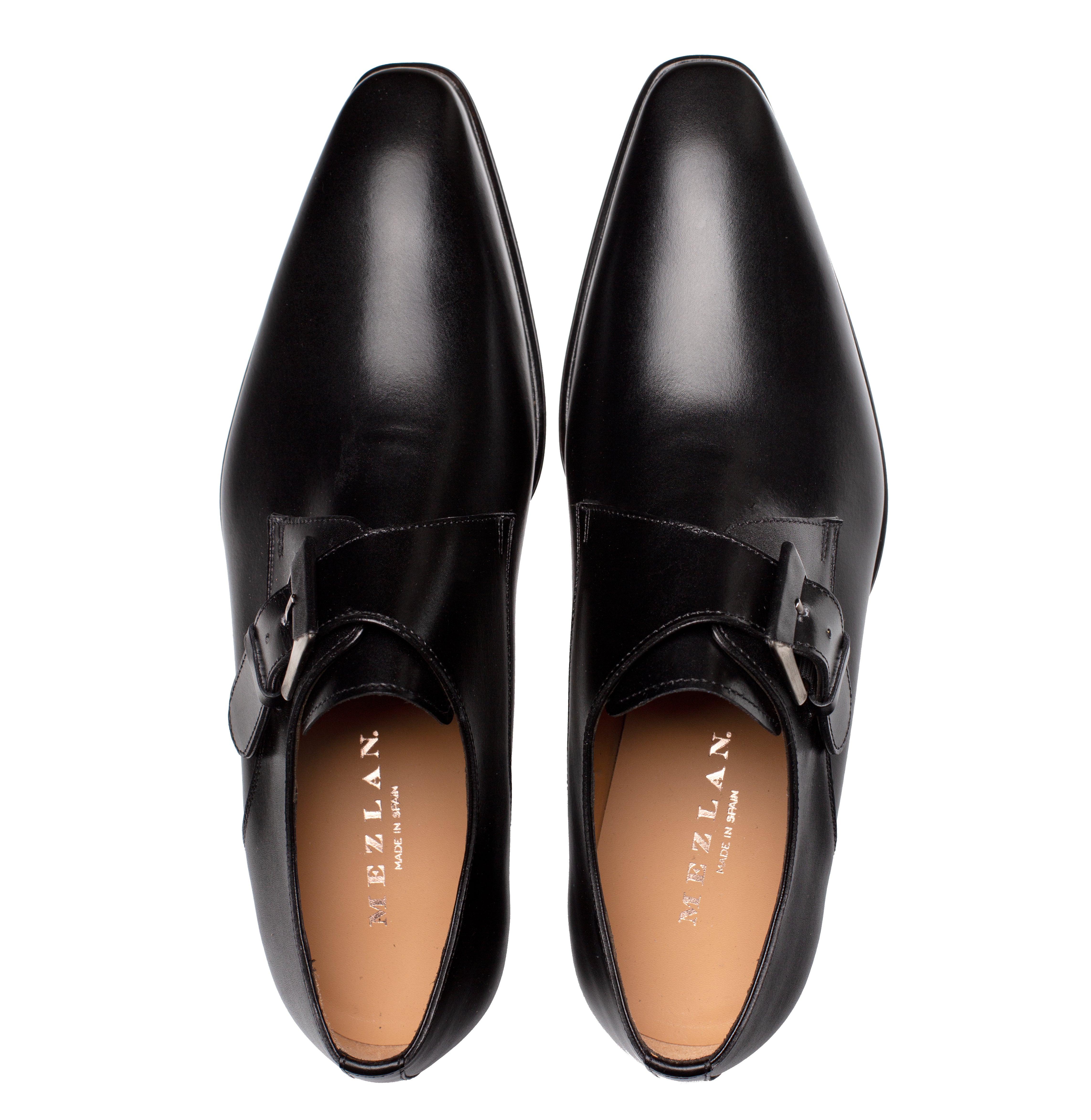 Mezlan Patina Calfskin Plain Toe Monk Shoe - Luxury Italian Leather