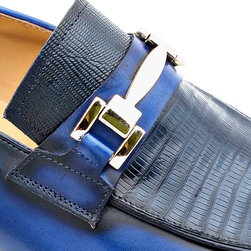 Mezlan Lizard Calf Ornament Slip-On - Luxury Men's Loafer