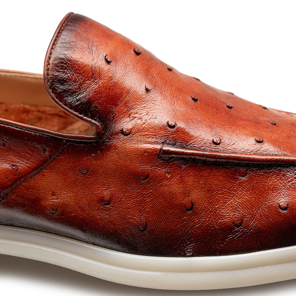 Mezlan Marmi Ostrich Flex Moc - Luxury Casual Shoes