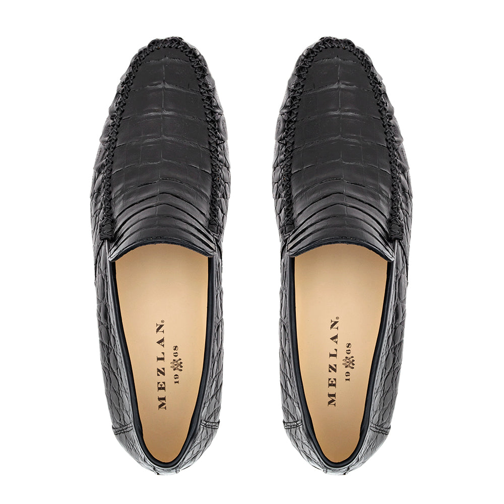 Mezlan Crocodile Moccasin - Luxury Exotic Leather Loafer