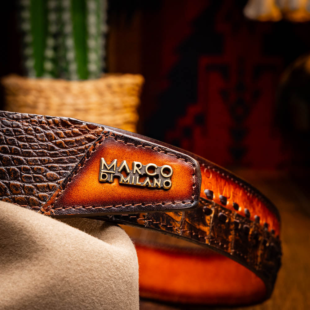 Marco Di Milano Montana Belt - Aged Brown Leather Shoes