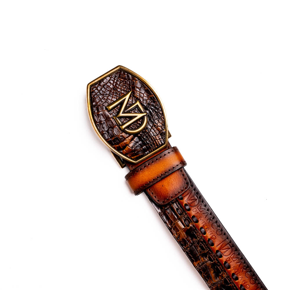 Marco Di Milano Montana Belt - Aged Brown Leather Shoes