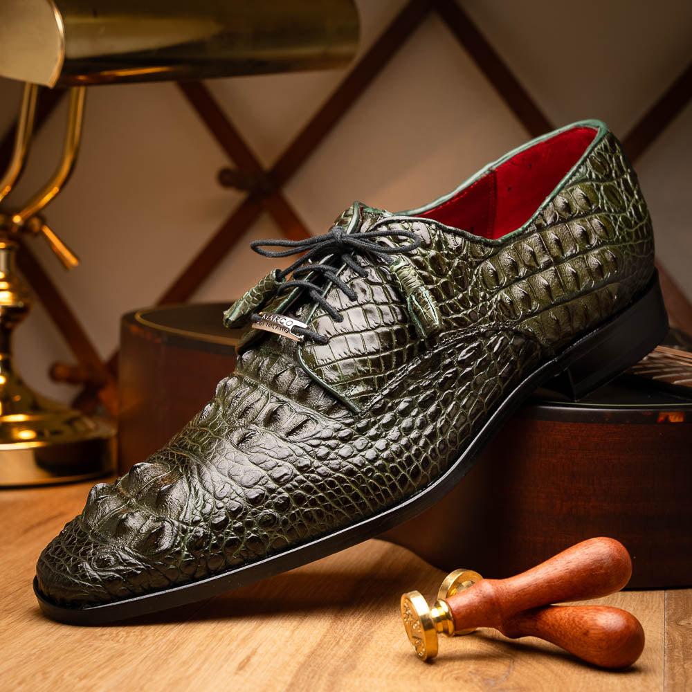 Marco Di Milano Nilo Forest Green Leather Dress Shoe