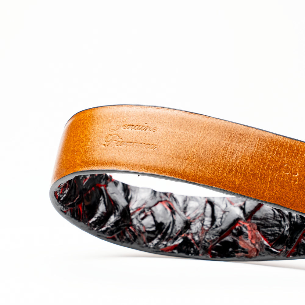 Marco Di Milano Olivieri Blackcherry Leather Belted Loafer