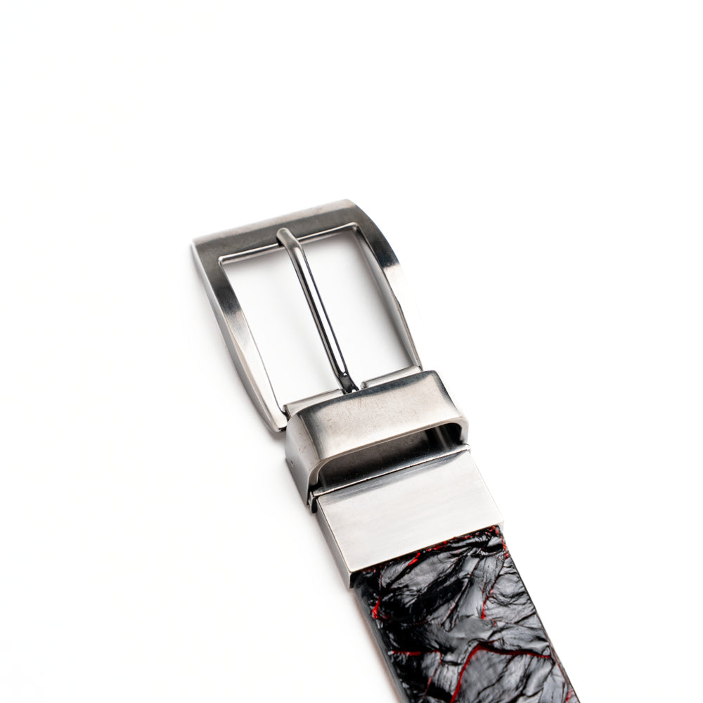 Marco Di Milano Olivieri Blackcherry Leather Belted Loafer