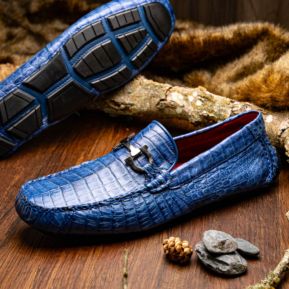 Marco_Di_Milano Parma Blue Jeans Leather Shoe