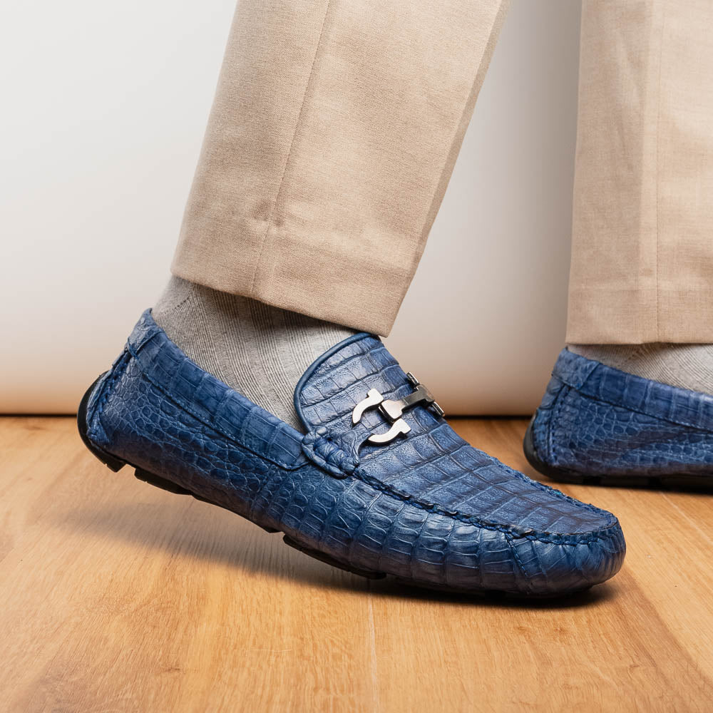 Marco_Di_Milano Parma Blue Jeans Leather Shoe