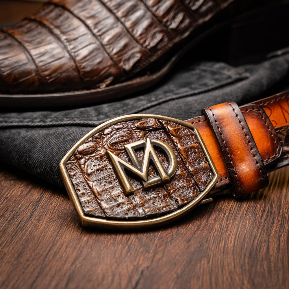 Marco_Di_Milano Phoenix: Aged Brown Leather Luxury Shoe