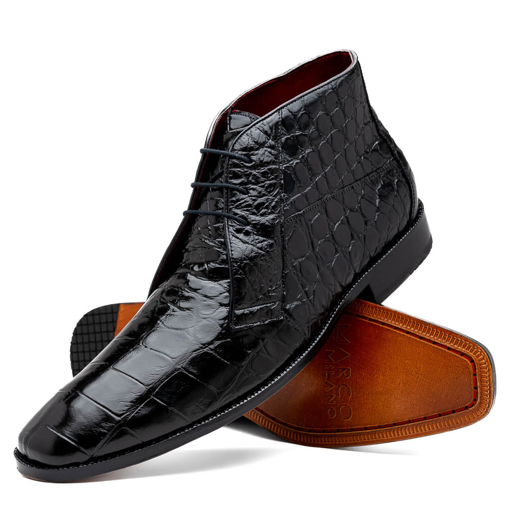 Marco Di Milano Pietro Black Leather Luxury Shoe