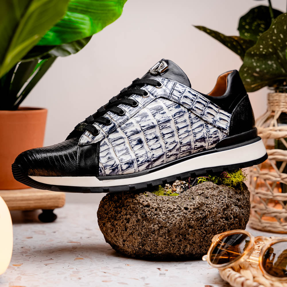 Marco_Di_Milano Portici Newspaper Black Leather Oxfords