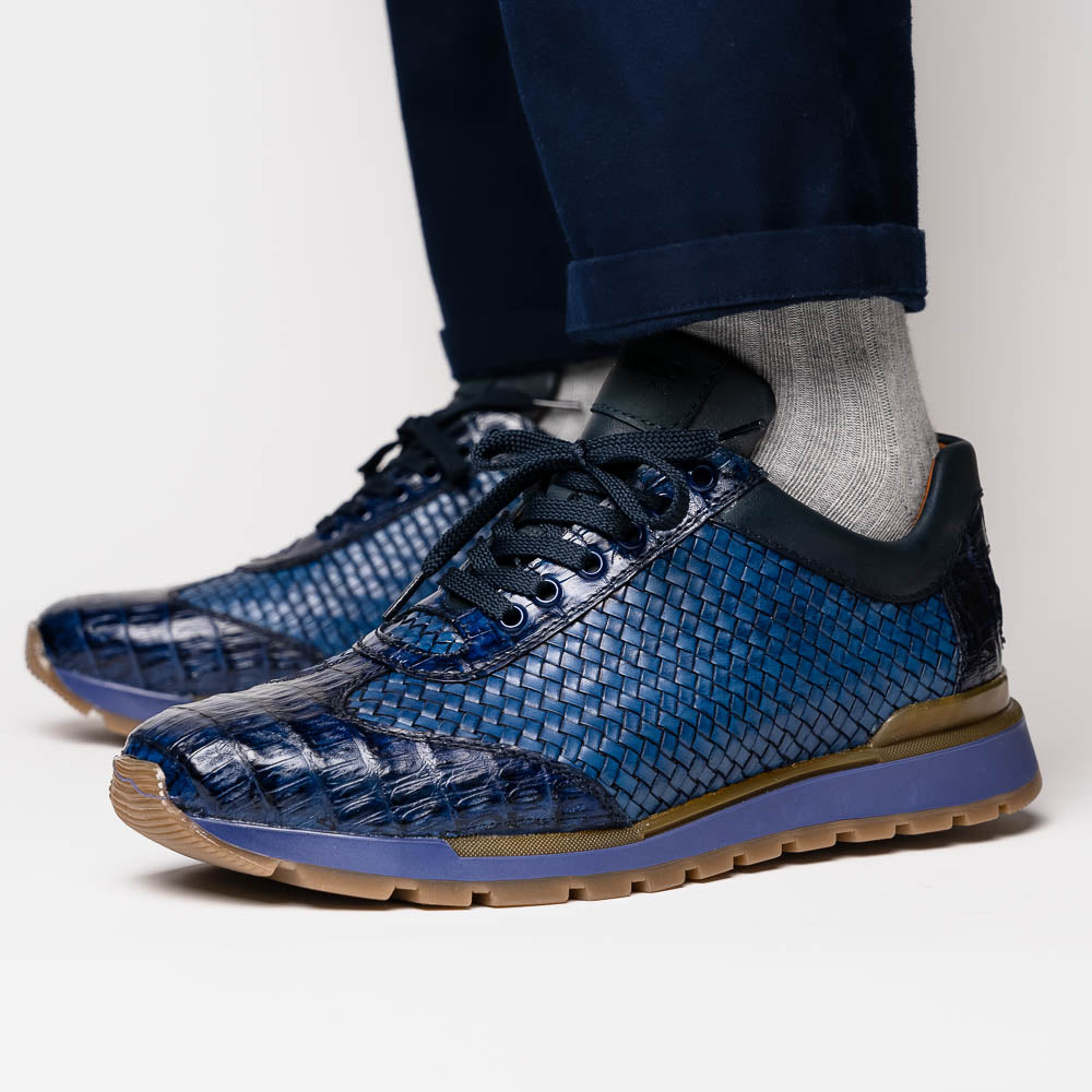 Marco Di Milano Roma Navy Leather Loafers