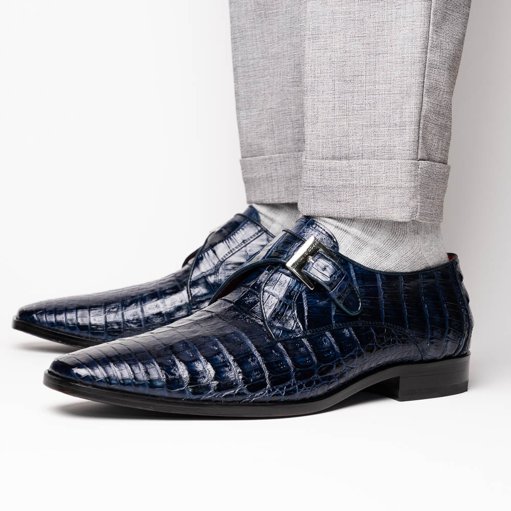 Marco_Di_Milano Rovigo: Navy Leather Dress Shoe