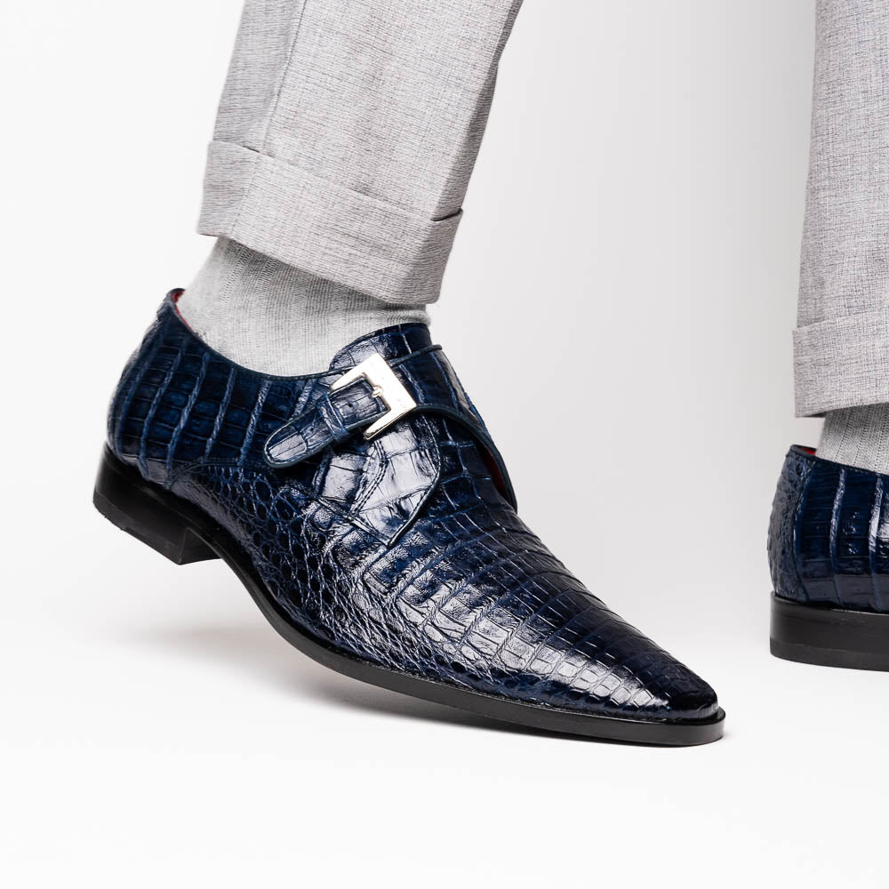 Marco_Di_Milano Rovigo: Navy Leather Dress Shoe