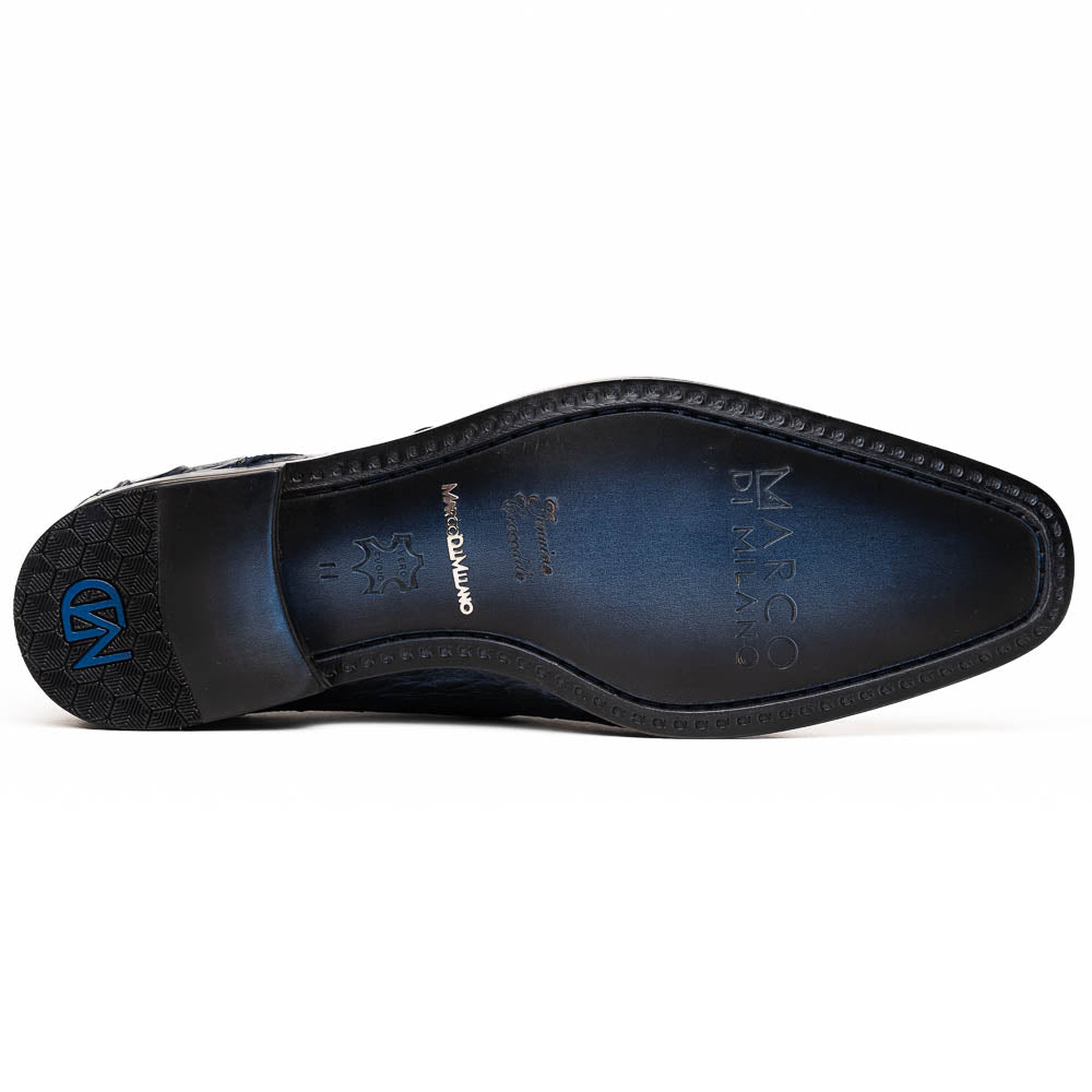 Marco_Di_Milano Rovigo: Navy Leather Dress Shoe