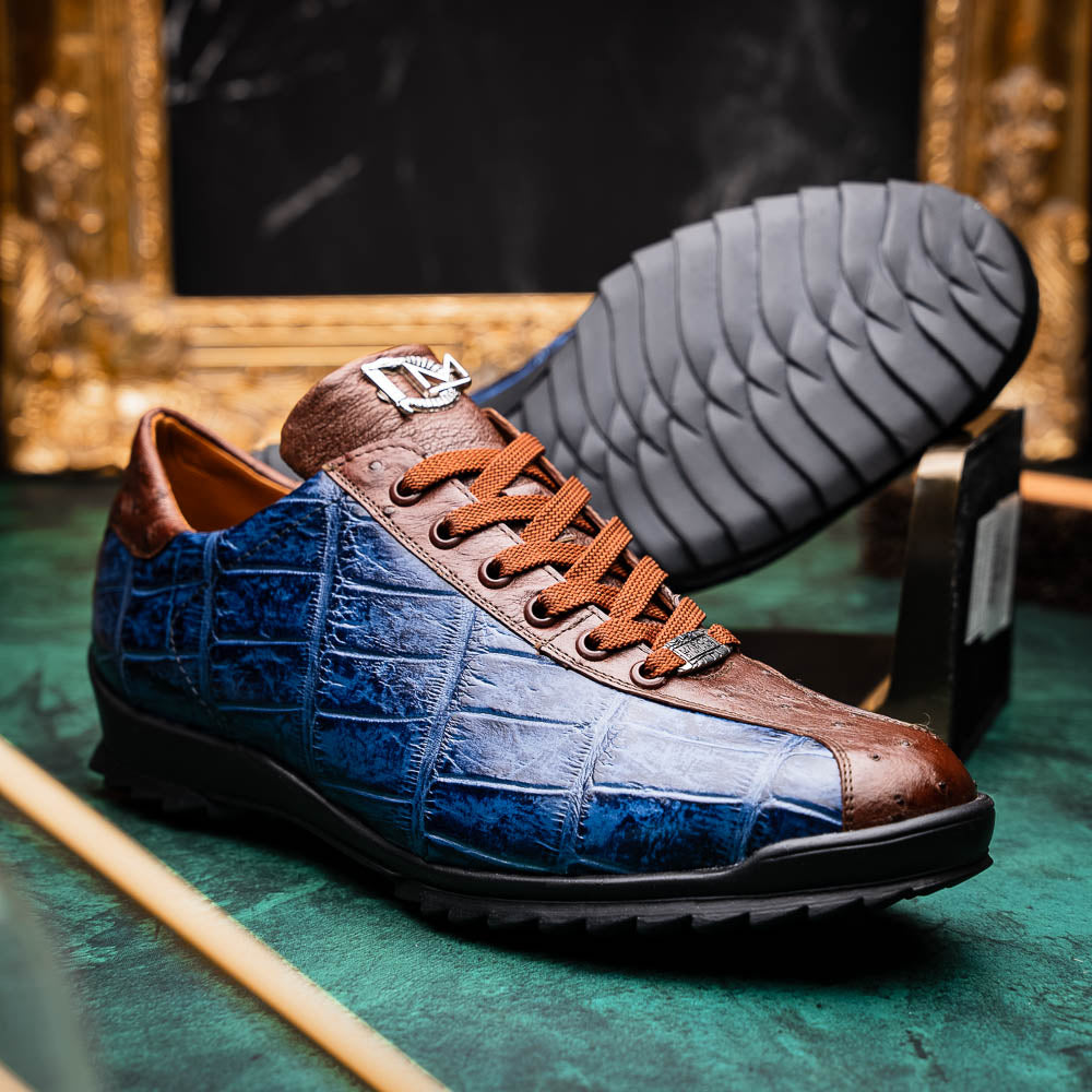 Marco_Di_Milano Saulo Blue Jeans Luxury Leather Shoe