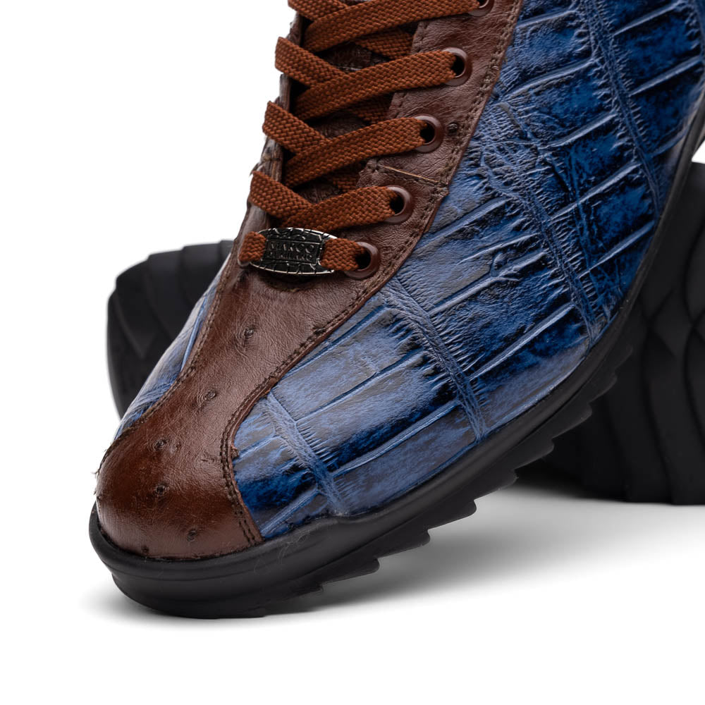 Marco_Di_Milano Saulo Blue Jeans Luxury Leather Shoe