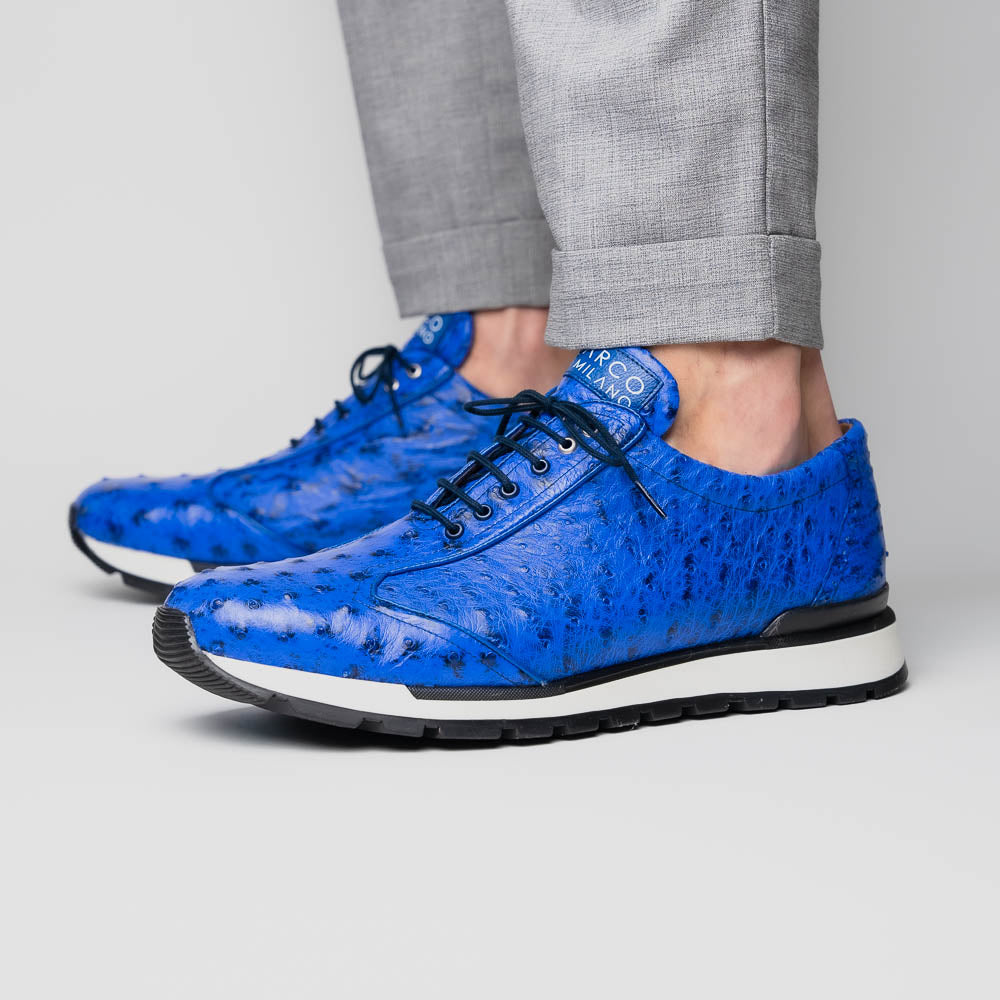 Marco_Di_Milano Scanno: Electric Blue Italian Leather Shoe