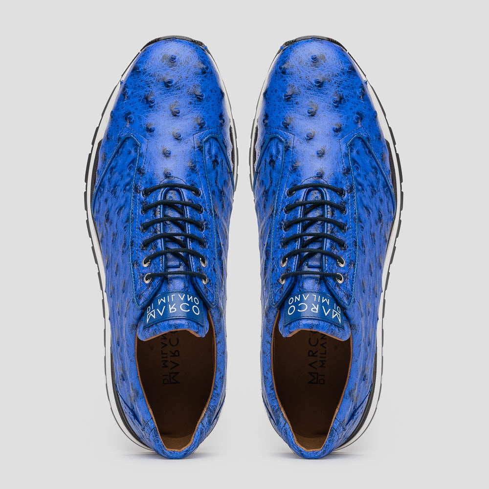 Marco_Di_Milano Scanno: Electric Blue Italian Leather Shoe